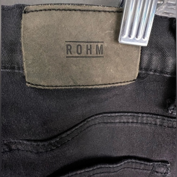 Rare Designer Black Crash Moto Jeans Balmain Style Ribbed Darted Denim 💨 - Picture 10 of 10